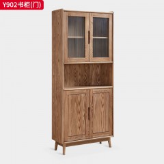 千匠一品 北欧风格 北美白蜡木 时尚大气书柜Y902-L