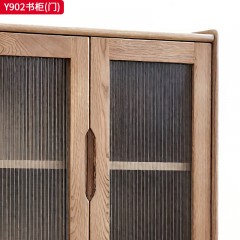 千匠一品 北欧风格 北美白蜡木 时尚大气书柜Y902-L