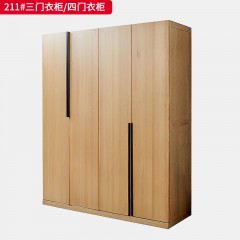 千匠一品 北欧风格 进口白蜡木+金属脚套 时尚大气衣柜211-J