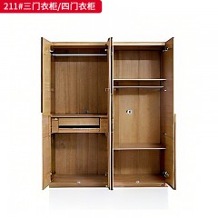 千匠一品 北欧风格 进口白蜡木+金属脚套 时尚大气衣柜211-J