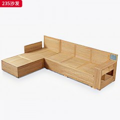 千匠一品 北欧风格 进口白蜡木+棉麻面料+太空棉靠背+高回弹海绵坐包 时尚大气沙发235-J