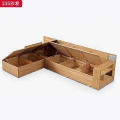 千匠一品 北欧风格 进口白蜡木+棉麻面料+太空棉靠背+高回弹海绵坐包 时尚大气沙发235-J