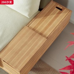 千匠一品 北欧风格 进口白蜡木+羊羔绒面料+高回弹海绵羽绒坐包+太空棉羽绒靠包 时尚大气沙发266 茶几216-L