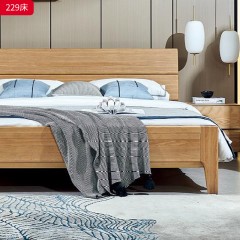 千匠一品 北欧风格 白蜡木实木 时尚大气床229-L