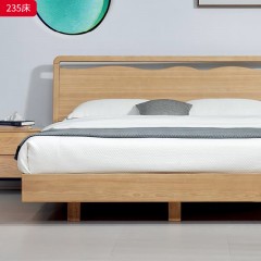 千匠一品 北欧风格 白蜡木实木 时尚大气床235-L