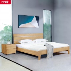 千匠一品 北欧风格 进口白蜡木+松木床板 时尚大气床219-L