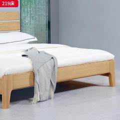 千匠一品 北欧风格 进口白蜡木+松木床板 时尚大气床219-L