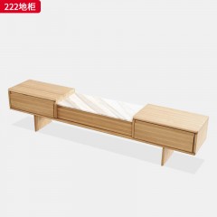 千匠一品 北欧风格 进口白蜡木+岩板 时尚大气地柜222-J