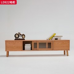 千匠一品 北欧风格 进口红橡木+长虹玻璃 时尚大气地柜LD922-J