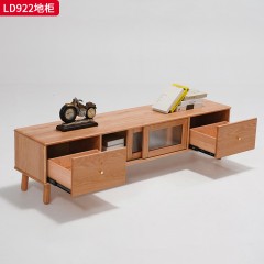 千匠一品 北欧风格 进口红橡木+长虹玻璃 时尚大气地柜LD922-J