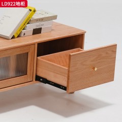 千匠一品 北欧风格 进口红橡木+长虹玻璃 时尚大气地柜LD922-J