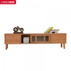 千匠一品 北欧风格 进口红橡木+长虹玻璃 时尚大气地柜LD922-J