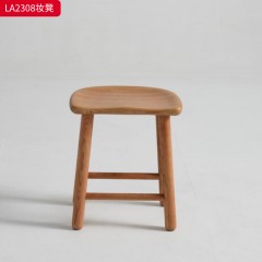 千匠一品 北欧风格 北美进口红橡木 时尚大气妆凳LA2308-J