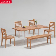千匠一品 北欧风格 北美进口红橡木+亚克力 时尚大气餐台LC952-J