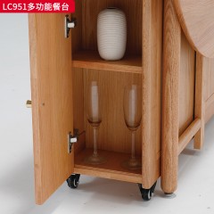 千匠一品 北欧风格 进口红橡木 时尚大气多功能餐台LC951-J