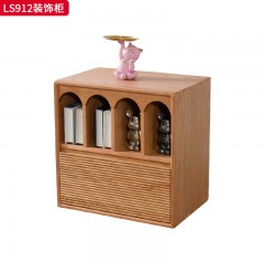 千匠一品 北欧风格 进口红橡木+长虹玻璃 时尚大气装饰柜LS912-J