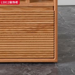 千匠一品 北欧风格 进口红橡木+长虹玻璃 时尚大气装饰柜LS912-J