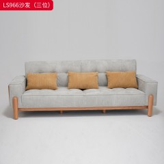 千匠一品 北欧风格 北美进口红橡木+科技布软包+高密度海绵 时尚大气沙发LS966-J