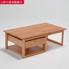 千匠一品 北欧风格 进口红橡木 时尚大气多功能茶几LS971-J