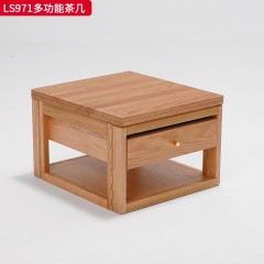 千匠一品 北欧风格 进口红橡木 时尚大气多功能茶几LS971-J