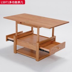 千匠一品 北欧风格 进口红橡木 时尚大气多功能茶几LS971-J