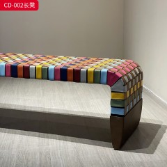 千匠一品 意式极简风格 白蜡木+马鞍革 时尚简约长凳CD-002-J