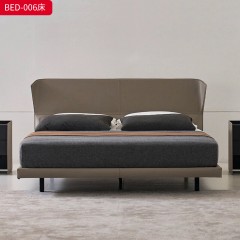 千匠一品 意式风格 马鞍革+铁架+高密度海绵 时尚大气床BED-006-J