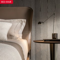 千匠一品 意式风格 马鞍革+铁架+高密度海绵 时尚大气床BED-006-J