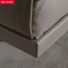千匠一品 意式风格 马鞍革+铁架+高密度海绵 时尚大气床BED-006-J