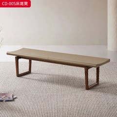 千匠一品 意式风格 马鞍皮+白蜡木 时尚大气长凳CD-005-J