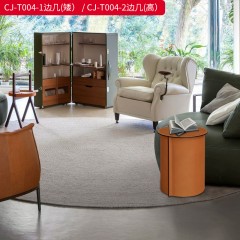 千匠一品 意式风格 碳素钢架+马鞍革 时尚大气茶几CJ-T004-2 CJ-T004-1-J