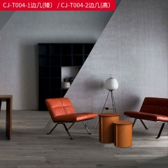 千匠一品 意式风格 碳素钢架+马鞍革 时尚大气茶几CJ-T004-2 CJ-T004-1-J