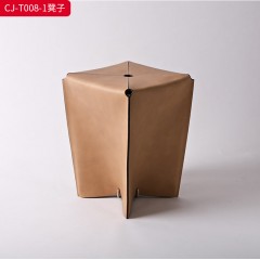 千匠一品 意式风格 碳素钢架+马鞍革 时尚大气凳子CJ-T008-1-J