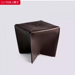 千匠一品 意式风格 碳素钢架+马鞍革 时尚大气凳子CJ-T008-1-J