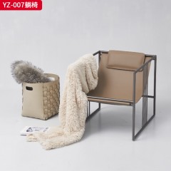 千匠一品 意式风格 黑钛+马鞍超迁 时尚大气躺椅YZ-007-J