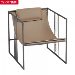 千匠一品 意式风格 黑钛+马鞍超迁 时尚大气躺椅YZ-007-J