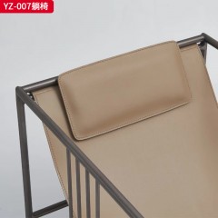千匠一品 意式风格 黑钛+马鞍超迁 时尚大气躺椅YZ-007-J