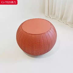 千匠一品 意式风格 马鞍革 时尚大气茶几CJ-T025-L