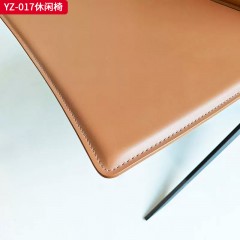 千匠一品 意式风格 马鞍革+不锈钢框架 时尚大气休闲椅YZ-017-L