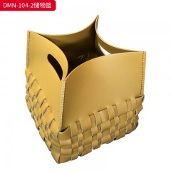 千匠一品 意式风格 马鞍革 时尚大气储物篮DMN-104-2-J