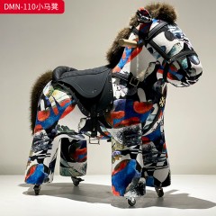 千匠一品 意式风格 定型棉+布艺面料 时尚大气小马凳DMN-110-J
