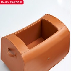 千匠一品 意式风格 木架+马鞍革 时尚大气书包收纳凳DZ-004-J