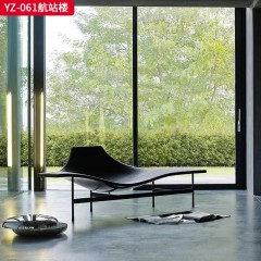 千匠一品 意式风格 马鞍超纤皮+高密度海绵+不锈钢+玻璃钢 时尚大气航站楼YZ-061-J