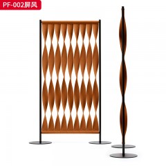 千匠一品 意式风格 马鞍革+不锈钢架 时尚大气屏风PF-002-J