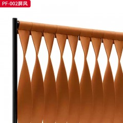 千匠一品 意式风格 马鞍革+不锈钢架 时尚大气屏风PF-002-J