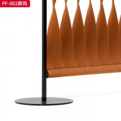 千匠一品 意式风格 马鞍革+不锈钢架 时尚大气屏风PF-002-J