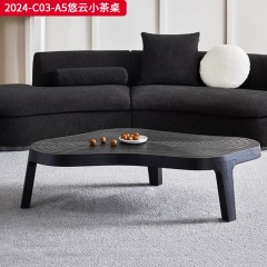 千匠一品 中古风格 主材进口北美白蜡木 时尚大气悠云小茶桌2024-C03-A5-L