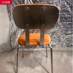 千匠一品 工业风风格 西皮面料+高回弹海绵+不锈钢架 时尚大气餐椅1048-J