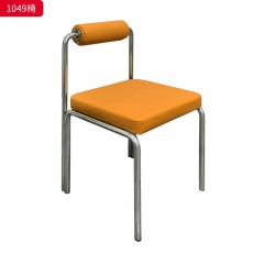 千匠一品 工业风风格 西皮面料+高回弹海绵+不锈钢架 时尚大气餐椅1049-J