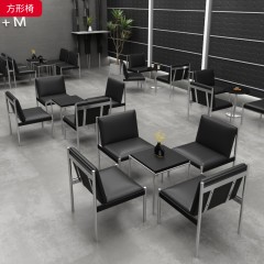 千匠一品 工业风风格 超纤皮面料+内部钢架结构+42密度高回弹海绵+四星旋转五金脚 时尚大气方形椅-J